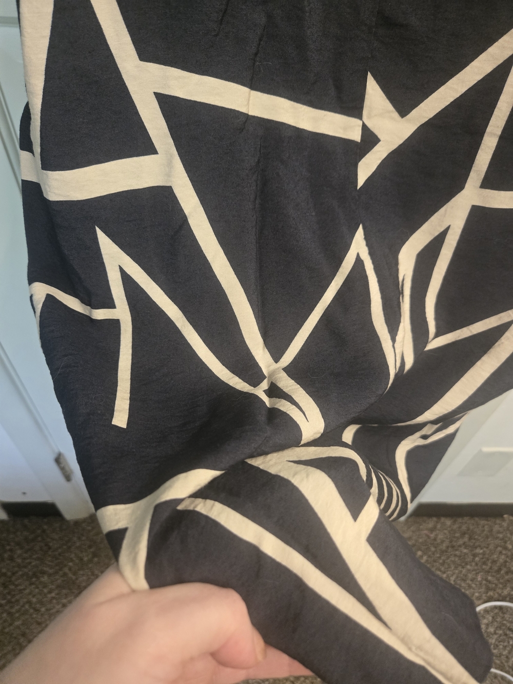 Banana Republic Navy And Cream Geometric Maxi Dress S - Picture 10 of 16